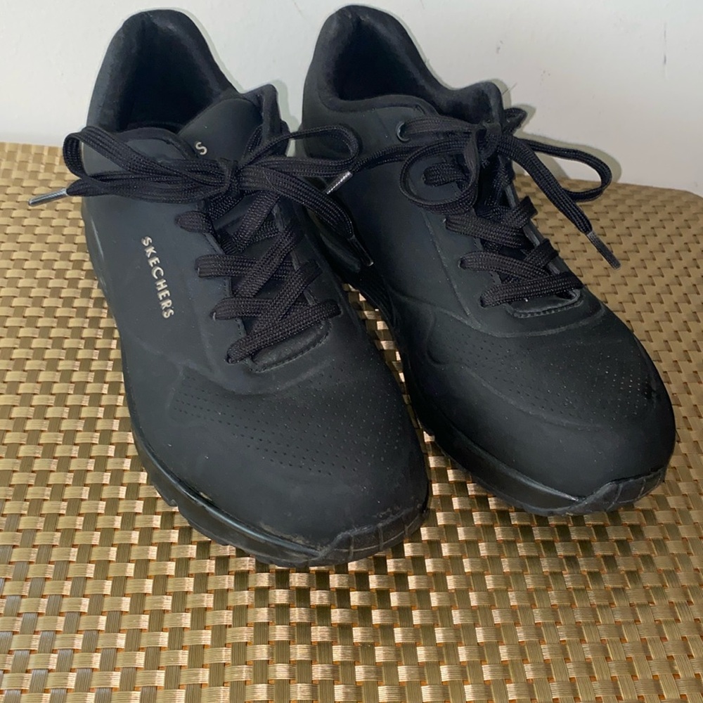 Skechers Womens Uno Stand On Air 73690 Black Casual Shoes Sneakers Size 9